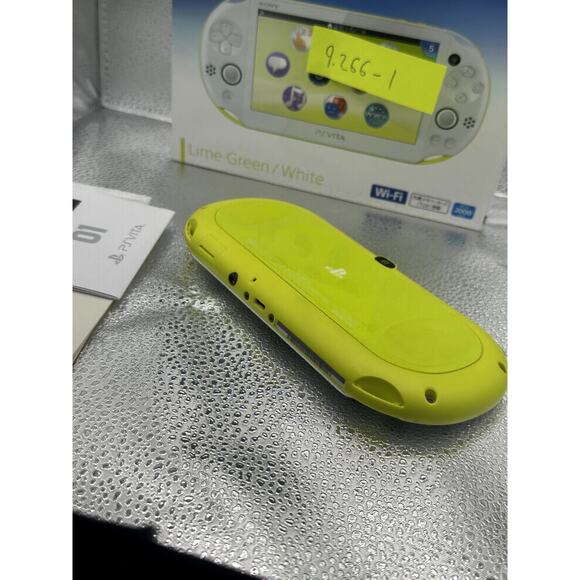 white/yellow ps vita 2000 w/accessories and box! - Picture 2 of 8